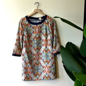 J. Crew abstract floral printed dress